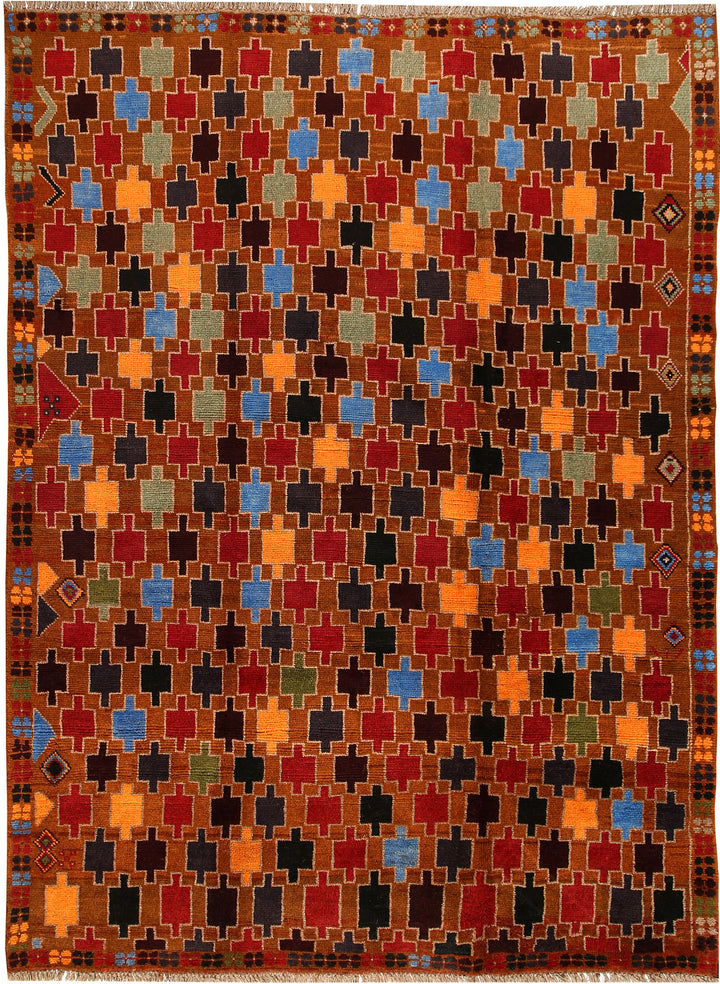 Saddle Brown Baluchi 5' 9 x 7' 9 - No. 57152 - ALRUG Rug Store