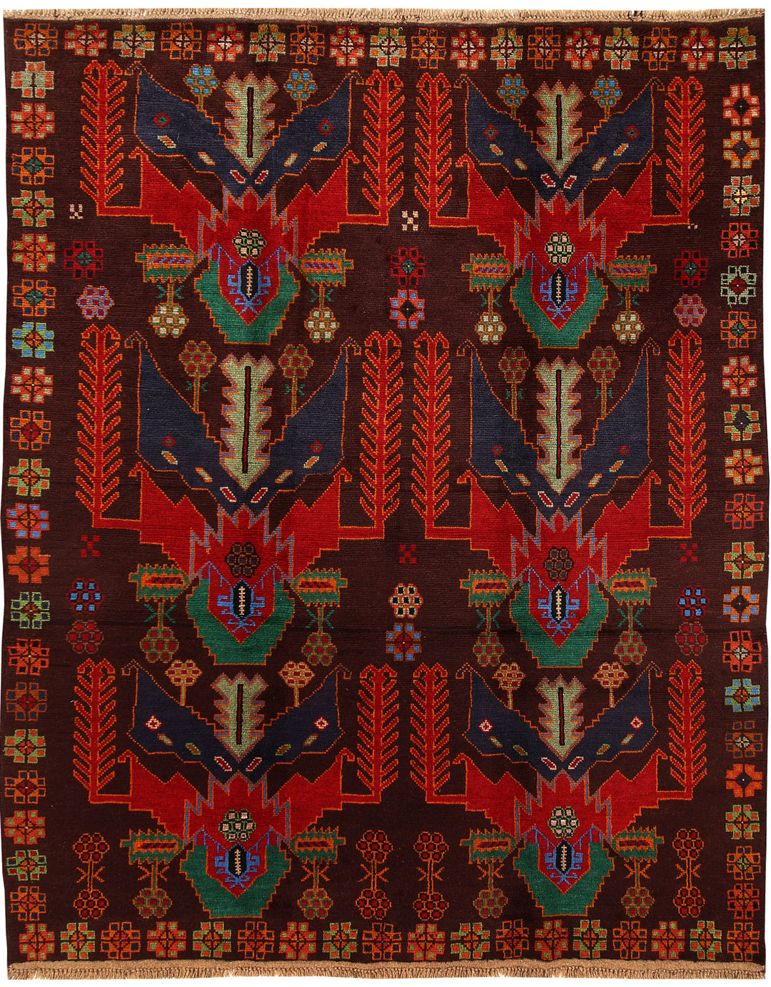 Multi Colored Baluchi 6' 3 x 8' - No. 57155 - ALRUG Rug Store