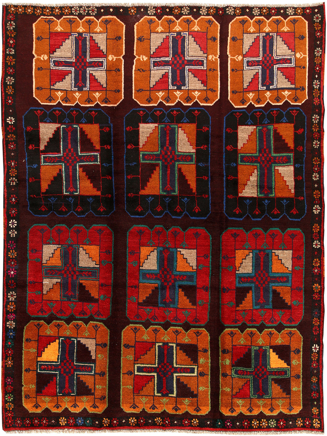 Multi Colored Baluchi 6' x 7' 10 - No. 57156 - ALRUG Rug Store