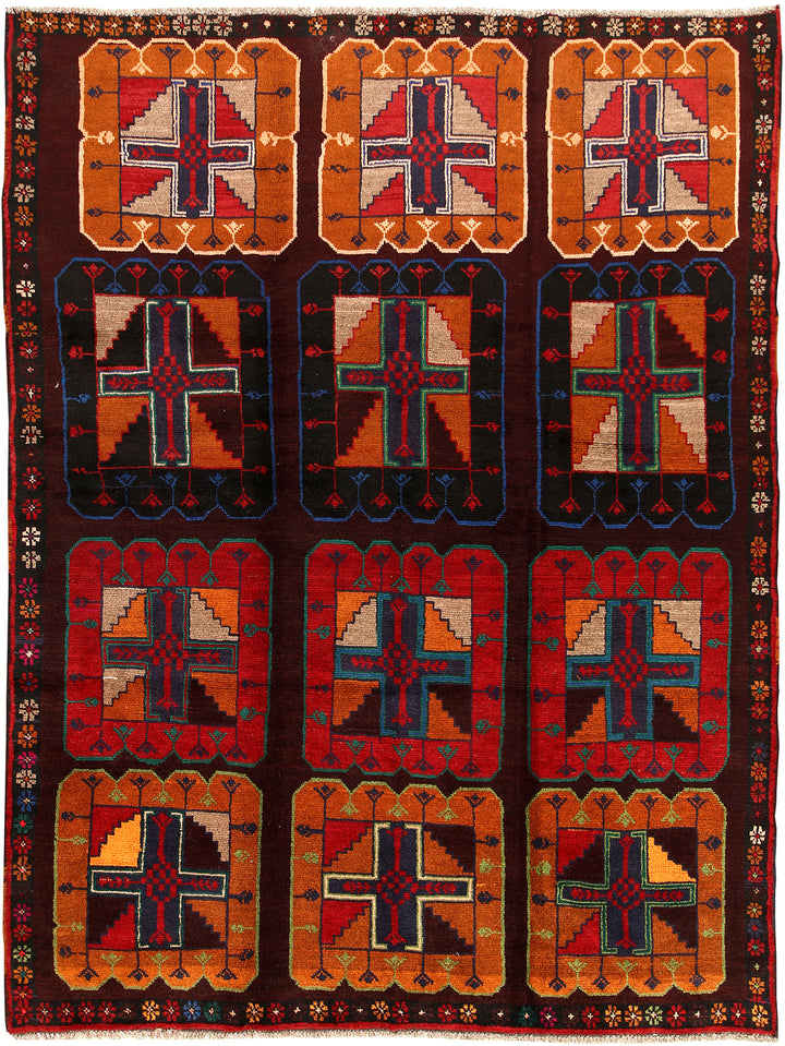 Multi Colored Baluchi 6' x 7' 10 - No. 57156 - ALRUG Rug Store