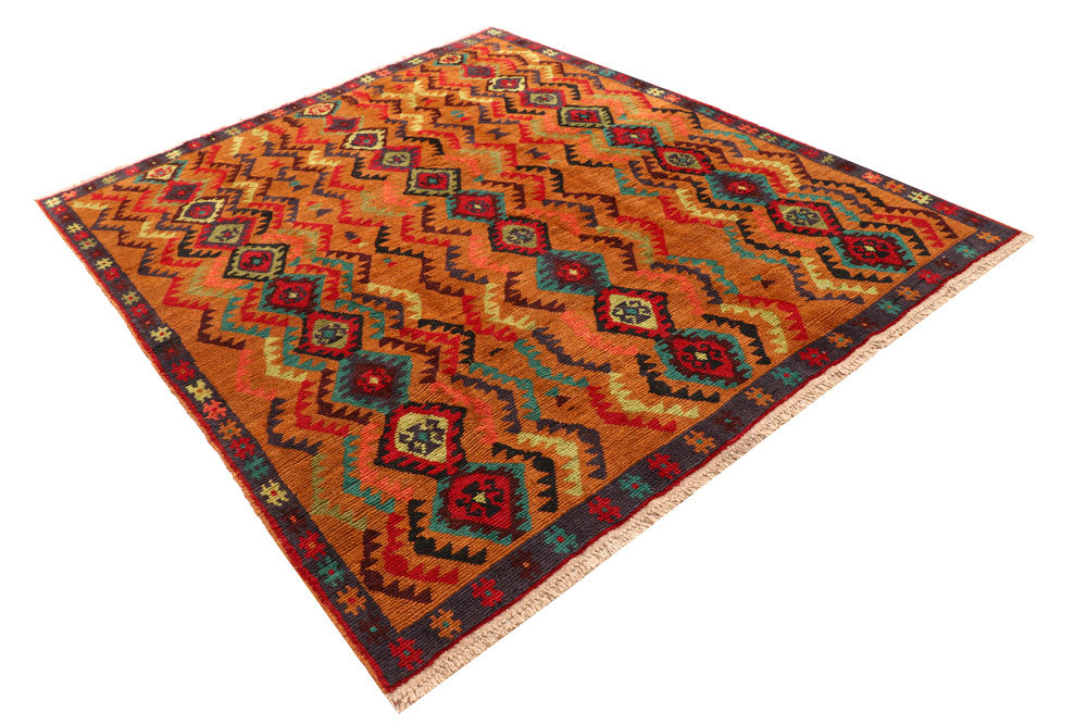 Saddle Brown Baluchi 6' 2 x 7' 5 - No. 57171 - ALRUG Rug Store