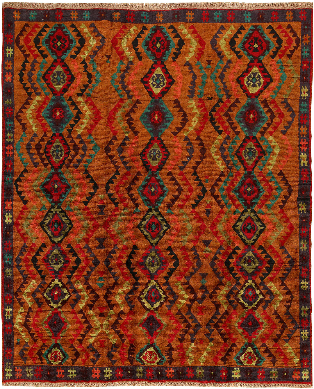 Saddle Brown Baluchi 6' 2 x 7' 5 - No. 57171 - ALRUG Rug Store