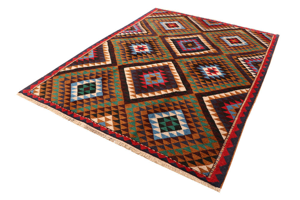 Multi Colored Baluchi 6' x 7' 10 - No. 57177 - ALRUG Rug Store