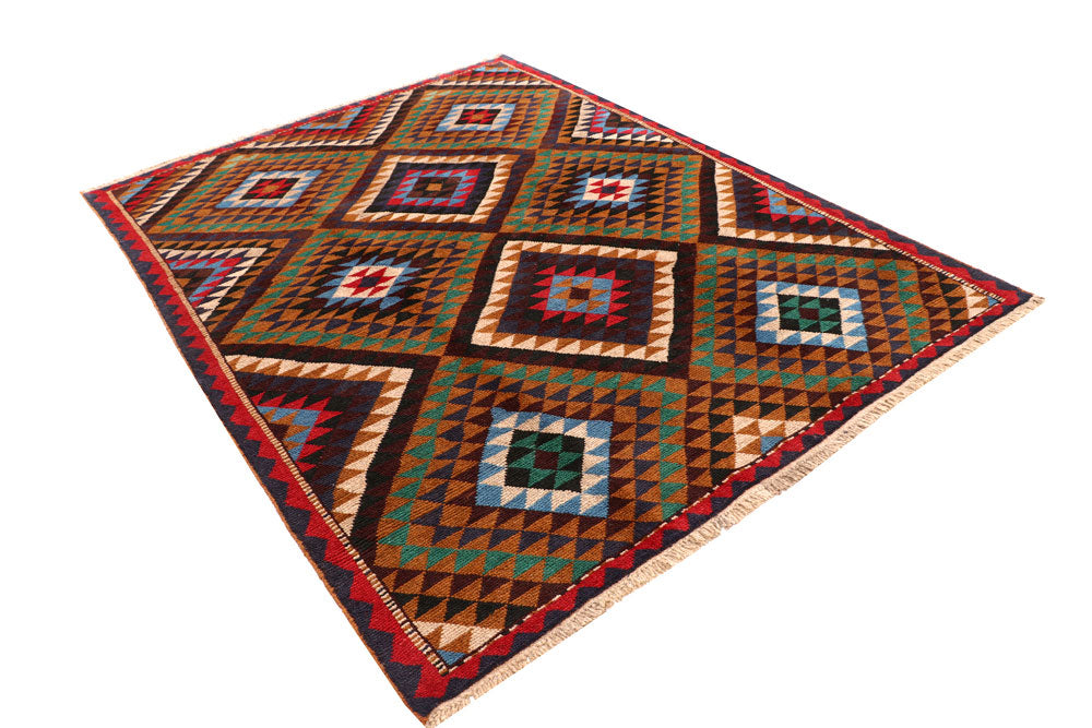 Multi Colored Baluchi 6' x 7' 10 - No. 57177 - ALRUG Rug Store