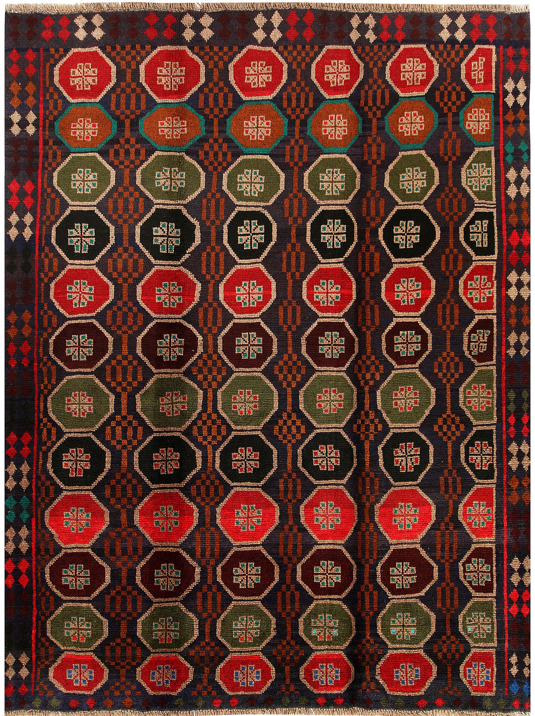 Multi Colored Baluchi 6' x 8' - No. 57180 - ALRUG Rug Store