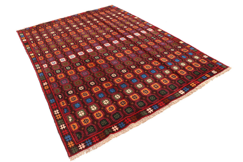 Multi Colored Baluchi 5' 11 x 8' 2 - No. 57186 - ALRUG Rug Store