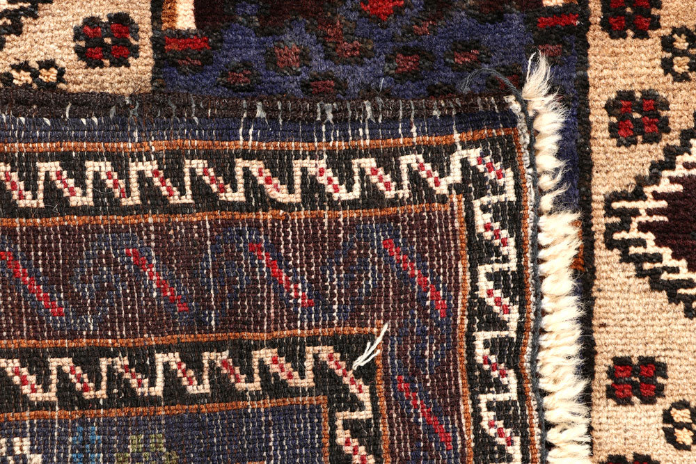 Multi Colored Baluchi 3' 2 x 9' 5 - No. 57192 - ALRUG Rug Store