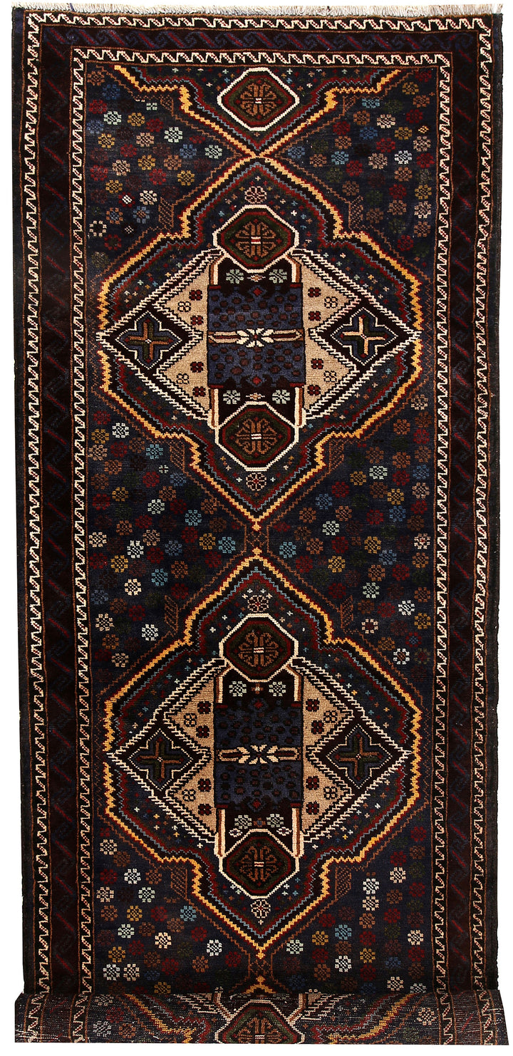 Multi Colored Baluchi 3' 2 x 9' 5 - No. 57192 - ALRUG Rug Store