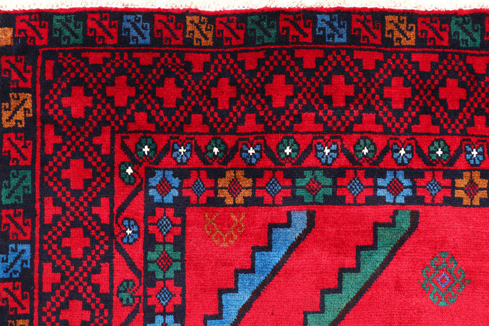 Crimson Baluchi 8' 11 x 11' 6 - No. 57200 - ALRUG Rug Store