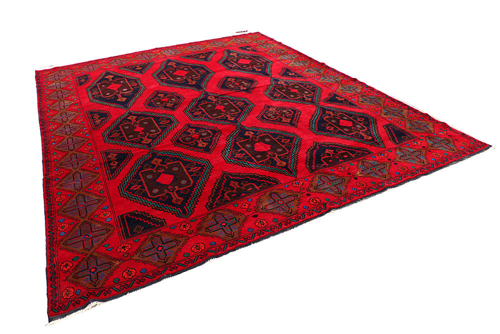 Crimson Baluchi 9' 9 x 12' 1 - No. 57201 - ALRUG Rug Store