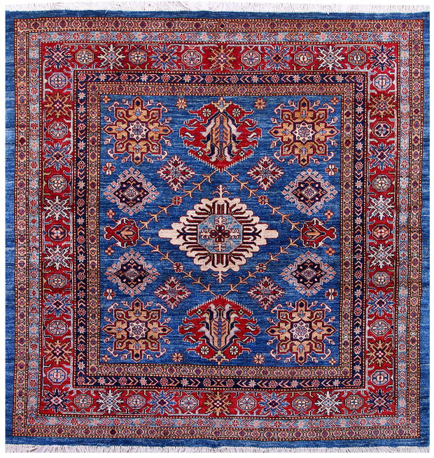 Blue Kazak 6' x 6' - No. 57213 - ALRUG Rug Store