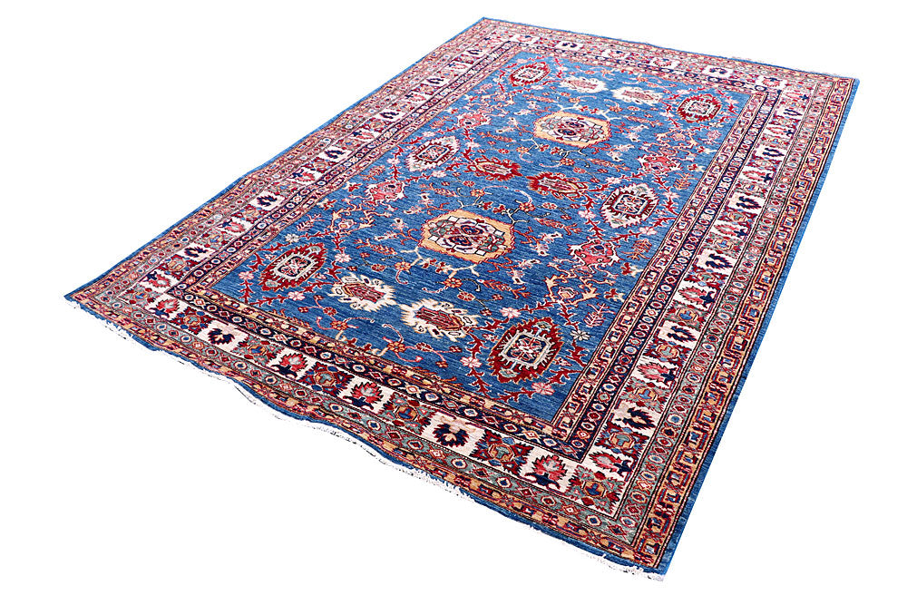 Blue Kazak 5' 7 x 7' 11 - No. 57214 - ALRUG Rug Store