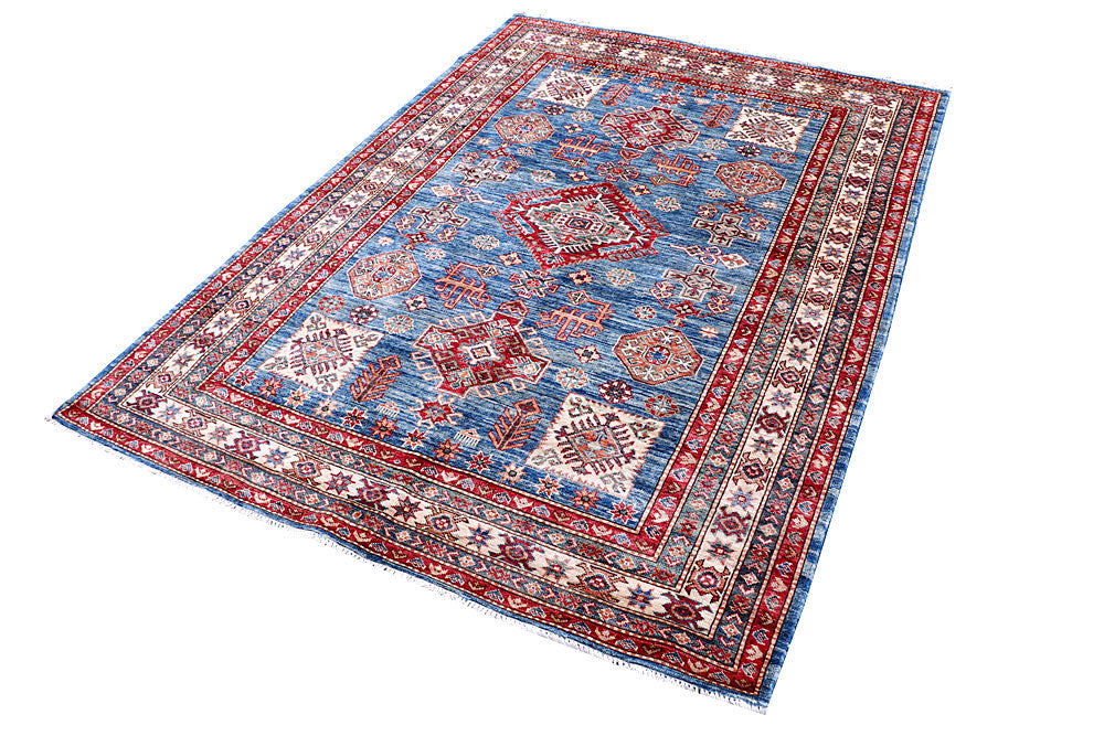 Dodger Blue Kazak 4' 11 x 6' 10 - No. 57218 - ALRUG Rug Store