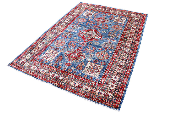 Dodger Blue Kazak 4' 11 x 6' 10 - No. 57218 - ALRUG Rug Store