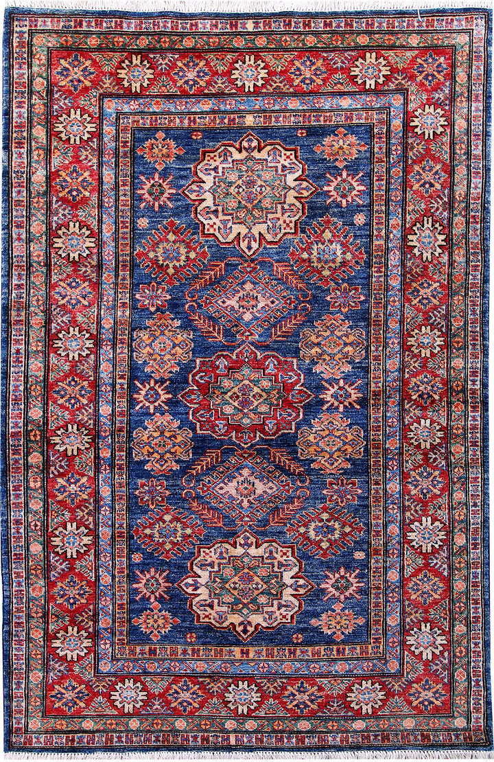 Dark Blue Kazak 4' x 5' 10 - No. 57222 - ALRUG Rug Store