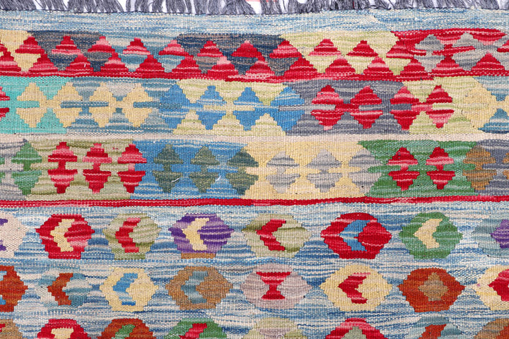 Multi Colored Kilim 5' 2 x 8' 2 - No. 57228 - ALRUG Rug Store