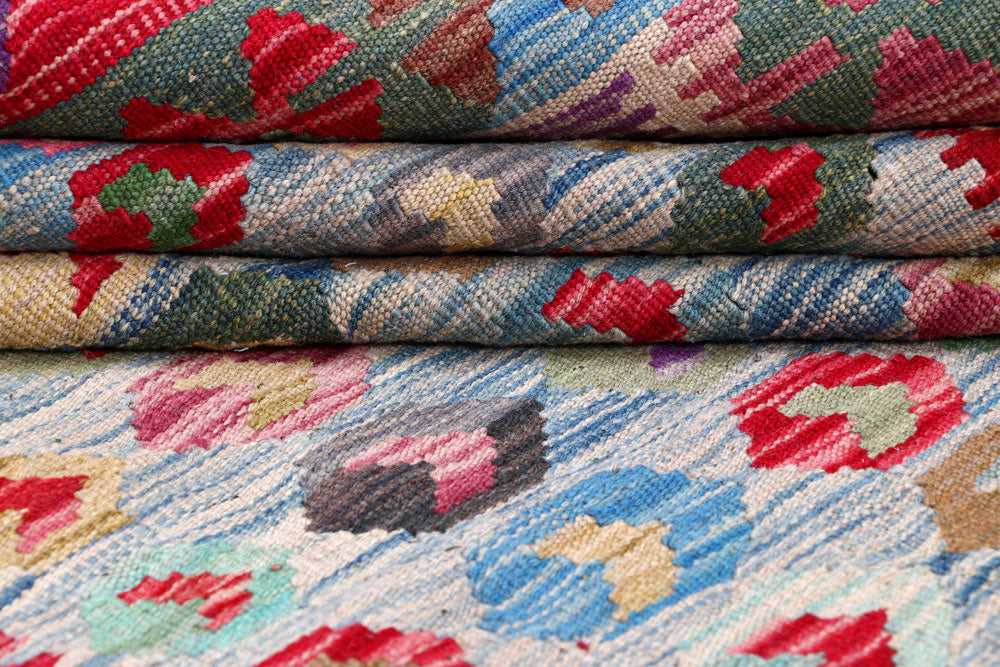 Multi Colored Kilim 5' 2 x 8' 2 - No. 57228 - ALRUG Rug Store