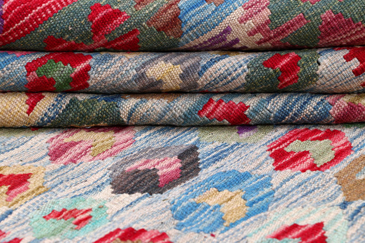 Multi Colored Kilim 5' 2 x 8' 2 - No. 57228 - ALRUG Rug Store