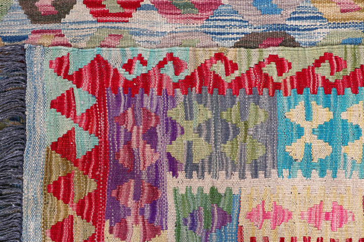 Multi Colored Kilim 5' 2 x 8' 2 - No. 57228 - ALRUG Rug Store