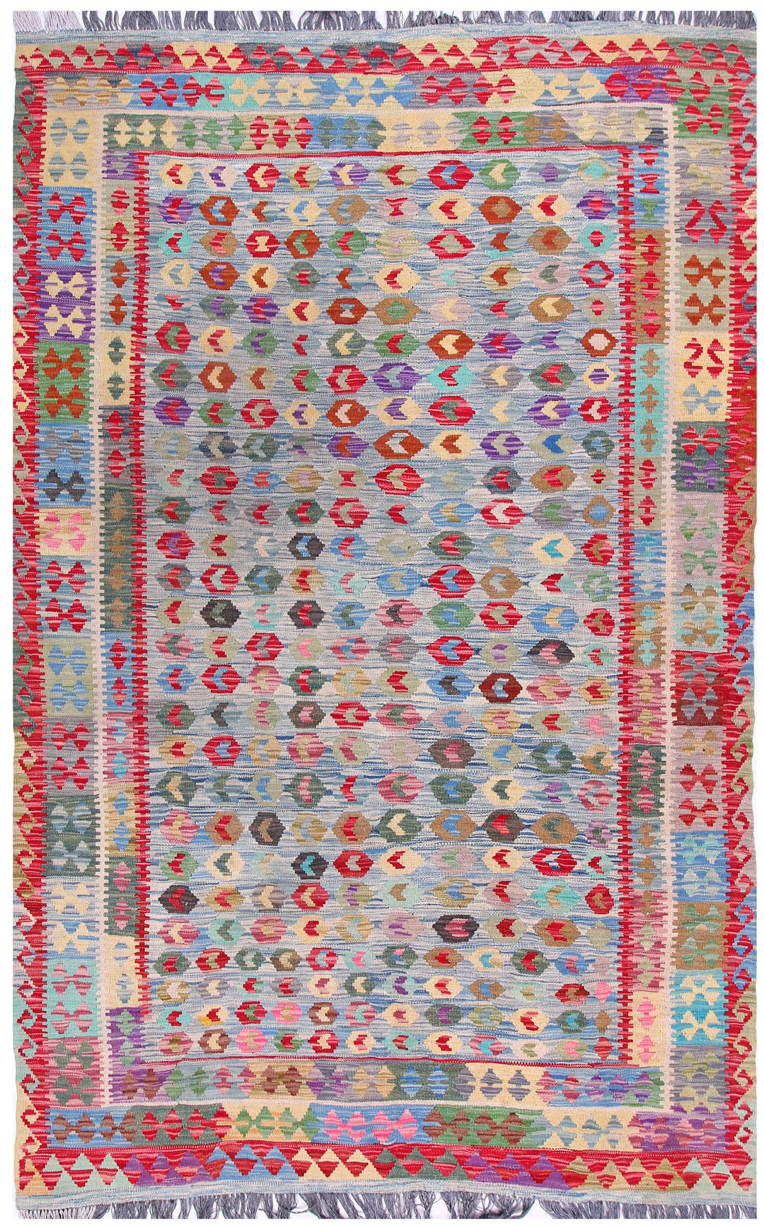 Multi Colored Kilim 5' 2 x 8' 2 - No. 57228 - ALRUG Rug Store