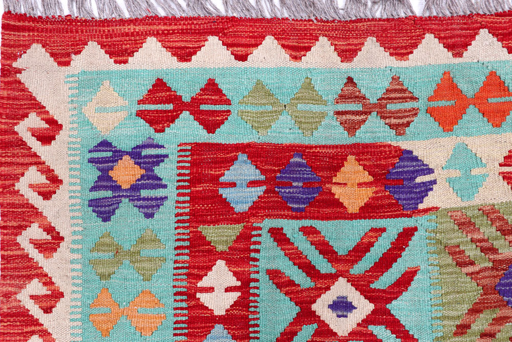 Multi Colored Kilim 5' 8 x 8' 6 - No. 57229 - ALRUG Rug Store