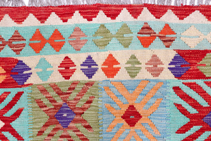 Multi Colored Kilim 5' 8 x 8' 6 - No. 57229 - ALRUG Rug Store