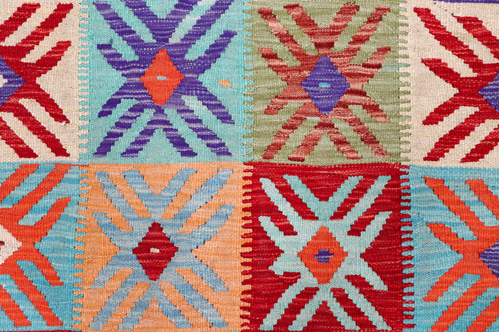 Multi Colored Kilim 5' 8 x 8' 6 - No. 57229 - ALRUG Rug Store