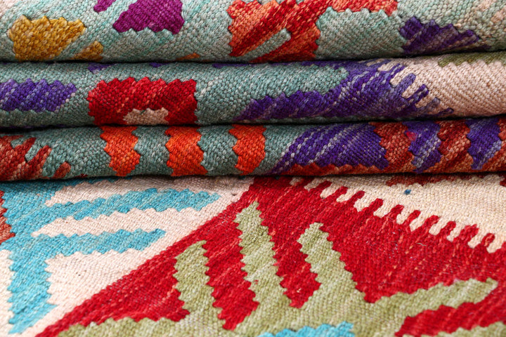Multi Colored Kilim 5' 8 x 8' 6 - No. 57229 - ALRUG Rug Store