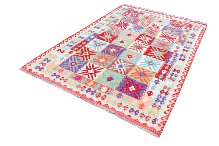 Multi Colored Kilim 5' 8 x 8' 6 - No. 57229 - ALRUG Rug Store