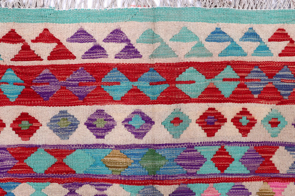 Multi Colored Kilim 5' 10 x 8' 2 - No. 57230 - ALRUG Rug Store