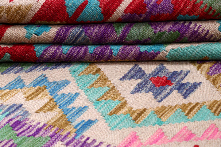 Multi Colored Kilim 5' 10 x 8' 2 - No. 57230 - ALRUG Rug Store