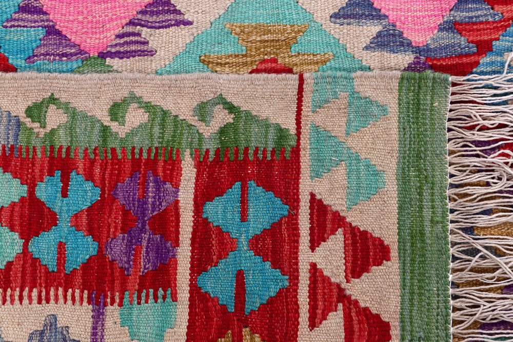 Multi Colored Kilim 5' 10 x 8' 2 - No. 57230 - ALRUG Rug Store