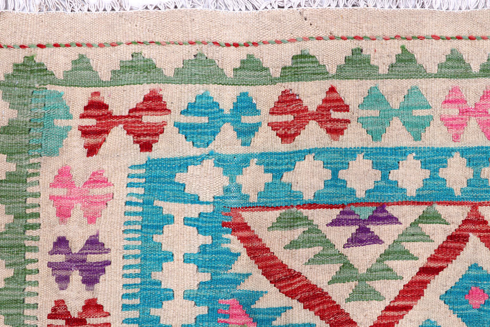 Multi Colored Kilim 5' 6 x 7' 10 - No. 57232 - ALRUG Rug Store