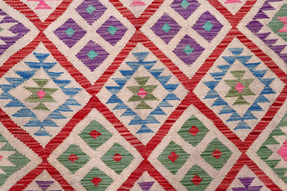 Multi Colored Kilim 5' 6 x 7' 10 - No. 57232 - ALRUG Rug Store