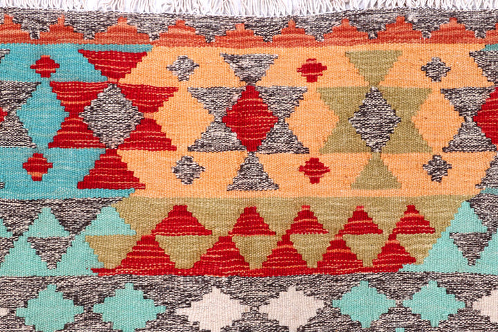 Multi Colored Kilim 5' 6 x 7' 9 - No. 57233 - ALRUG Rug Store