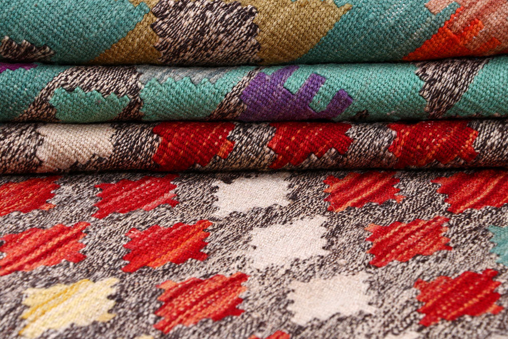 Multi Colored Kilim 5' 6 x 7' 9 - No. 57233 - ALRUG Rug Store