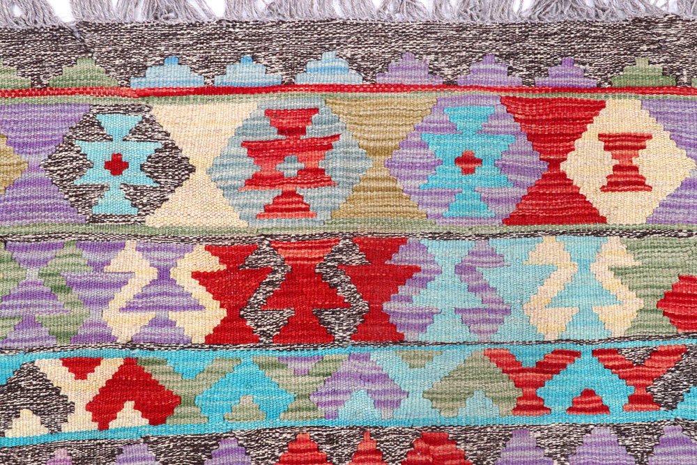 Multi Colored Kilim 5' 9 x 8' 4 - No. 57234 - ALRUG Rug Store