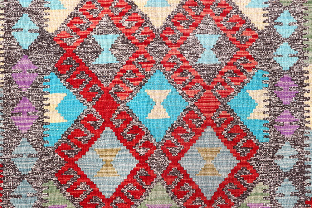 Multi Colored Kilim 5' 9 x 8' 4 - No. 57234 - ALRUG Rug Store