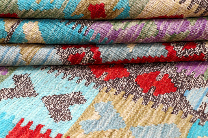 Multi Colored Kilim 5' 9 x 8' 4 - No. 57234 - ALRUG Rug Store