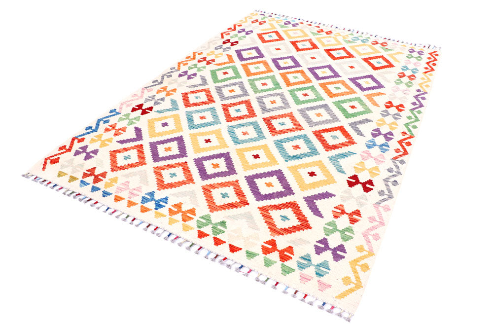 Multi Colored Kilim 5' 5 x 8' - No. 57236 - ALRUG Rug Store