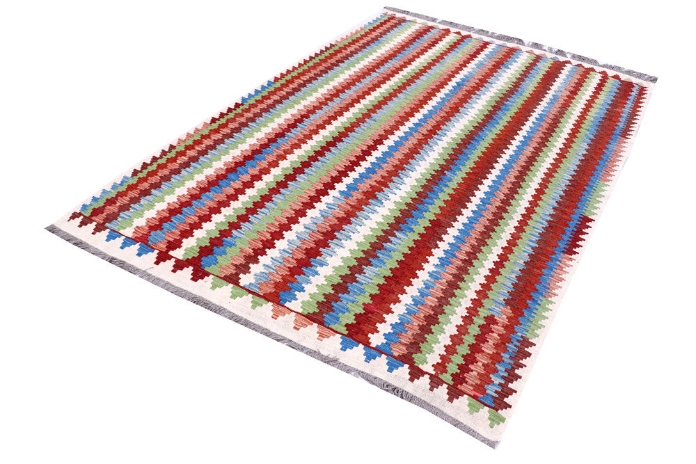 Multi Colored Kilim 5' 5 x 8' - No. 57237 - ALRUG Rug Store