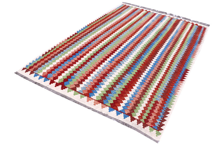 Multi Colored Kilim 5' 5 x 8' - No. 57237 - ALRUG Rug Store