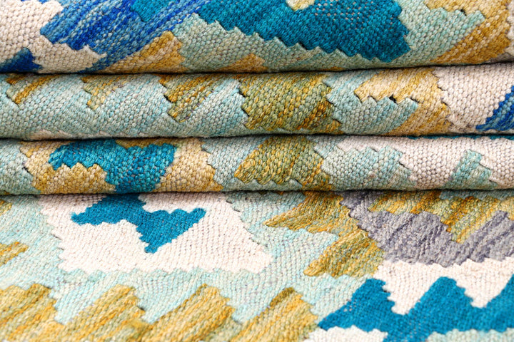 Multi Colored Kilim 5' 9 x 8' 1 - No. 57238 - ALRUG Rug Store