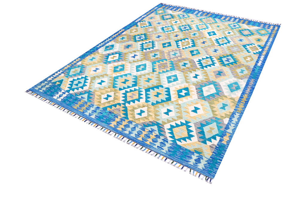 Multi Colored Kilim 5' 9 x 8' 1 - No. 57238 - ALRUG Rug Store