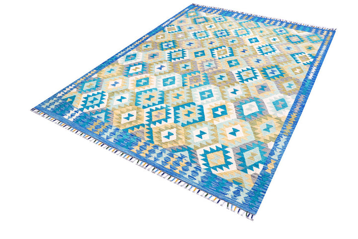 Multi Colored Kilim 5' 9 x 8' 1 - No. 57238 - ALRUG Rug Store