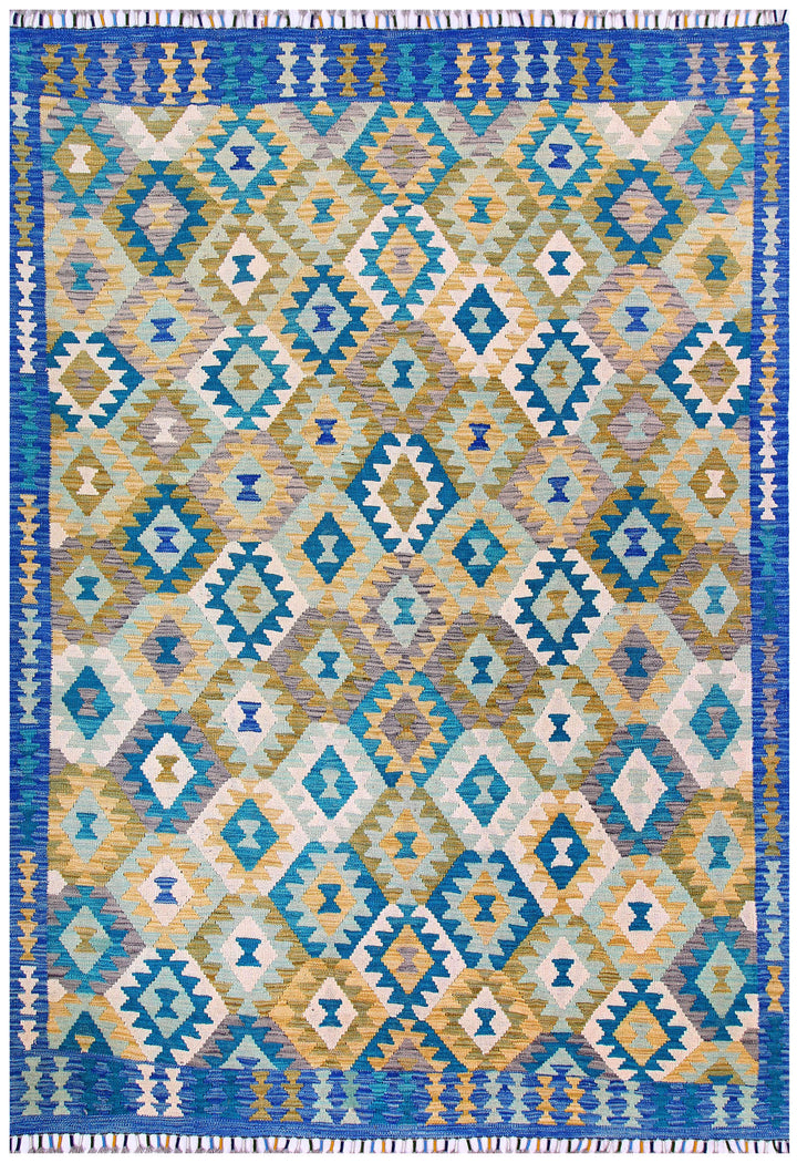 Multi Colored Kilim 5' 9 x 8' 1 - No. 57238 - ALRUG Rug Store