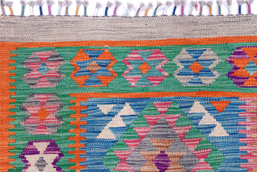 Multi Colored Kilim 5' 10 x 8' 2 - No. 57240 - ALRUG Rug Store