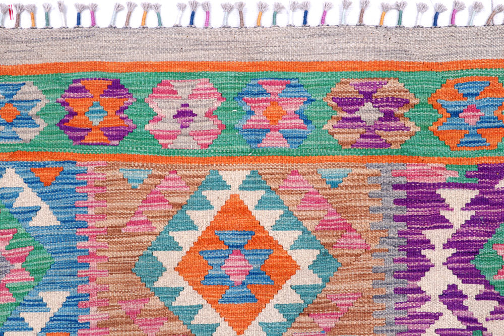 Multi Colored Kilim 5' 10 x 8' 2 - No. 57240 - ALRUG Rug Store