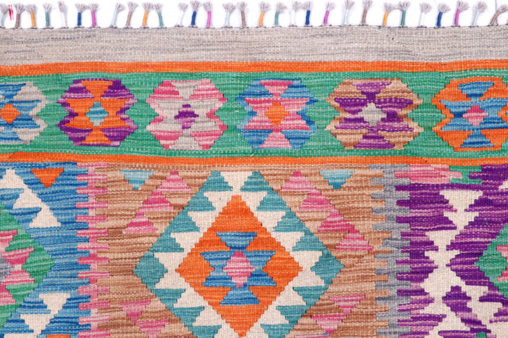 Multi Colored Kilim 5' 10 x 8' 2 - No. 57240 - ALRUG Rug Store