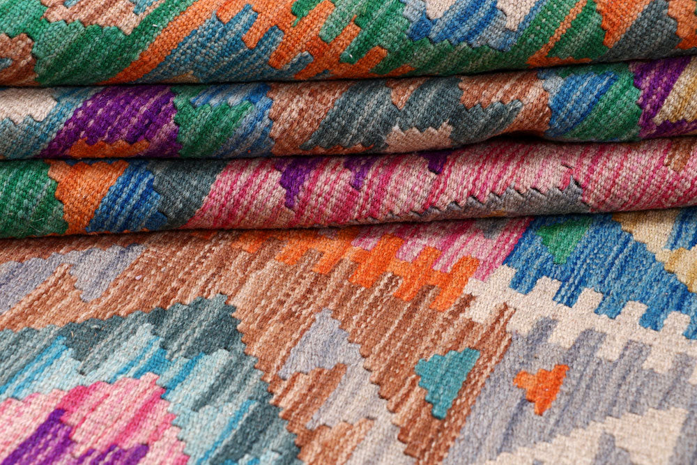 Multi Colored Kilim 5' 10 x 8' 2 - No. 57240 - ALRUG Rug Store